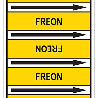 Značení potrubí, freon